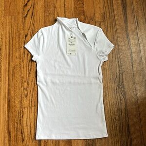 Zara asymmetrical top-white M